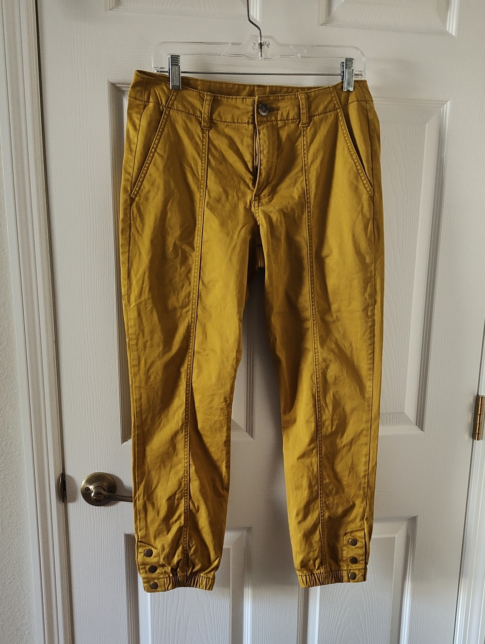 CAbi Mustard Cotton Chino Joggers